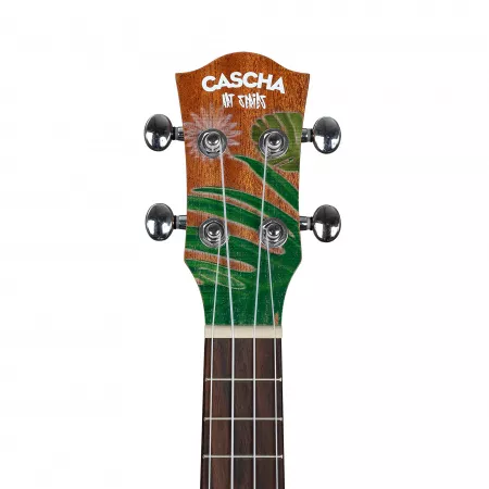 Art Series Укулеле сопрано, с чехлом, рисунок Leafy, Cascha, HH-2602