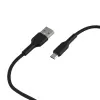 Кабель GP21M USB (m)-microUSB (m) 2.4A силикон черный, GoPower, 00-00028366