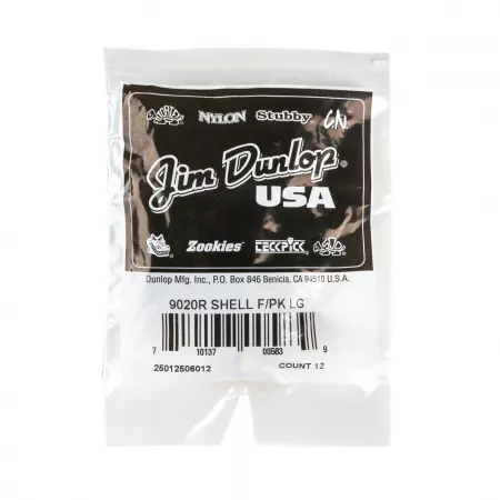 Медиаторы на палец 12шт, большие, пестрые, Dunlop, 9020R